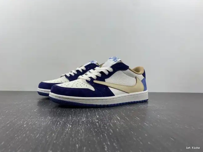 1st Kicks SCOTT DM7866-808 X TRAVIS CUSTOM AIR 1 JORDAN 0615